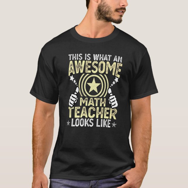Camiseta Isto É O Que Um Fantástico Professor De Matemática (Frente)
