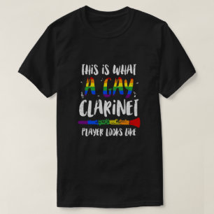 Camiseta Isto É O Que Um Jogador De Clarinet Gay parece LG