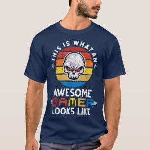 Camiseta Isto é o que um jogador incrível parece para hallo