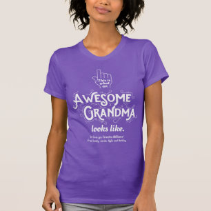 Camiseta Isto É O Que Uma Avó Fantástica Parece Um Roxo