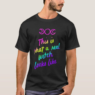 Camiseta Isto É O Que Uma Verdadeira Bruxa Se Parece Com Wi
