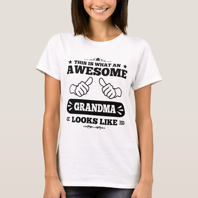 Camiseta Isto é que avó impressionante olha como (Frente)