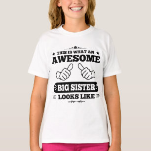 Camiseta Isto é que irmã mais velha impressionante olha