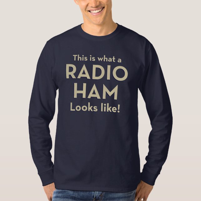 Camiseta Isto é que presunto de rádio olha como! (Frente)