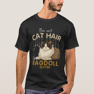 Camiseta Isto Não É Cabelo De Gato É Glitter De Gata Ragdol