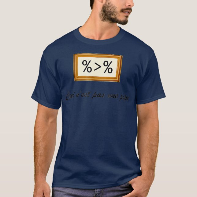 Camiseta Isto não é um pipe R Data Science Art History (Frente)