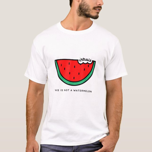 Camiseta "Isto não é uma melancia" Coleção Palestina (Frente)