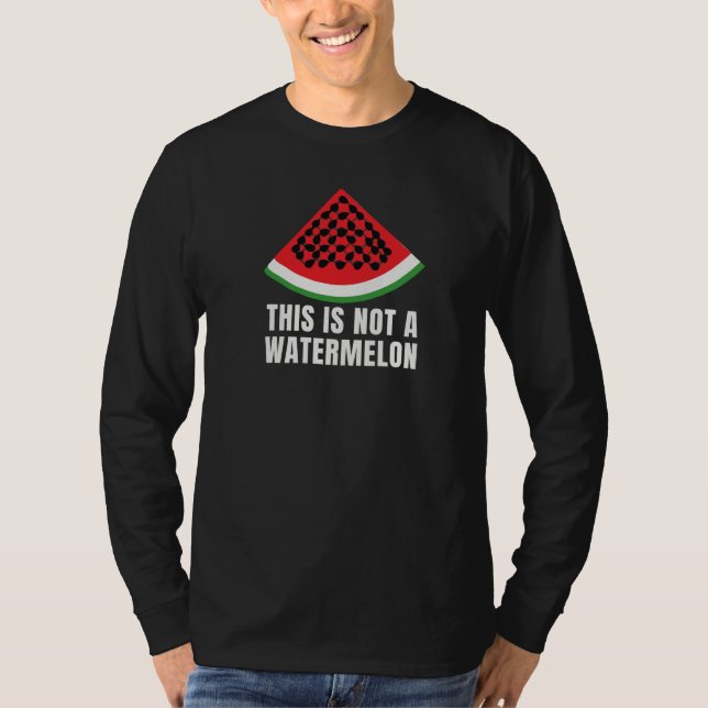 Camiseta Isto não é uma melancia - keffiyeh palestino (Frente)