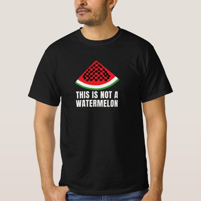 Camiseta Isto não é uma melancia - keffiyeh palestino (Frente)