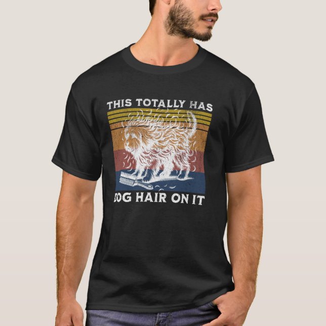 Camiseta Isto Tem Cabelo De Cachorro Nele Engraçado Cachorr (Frente)