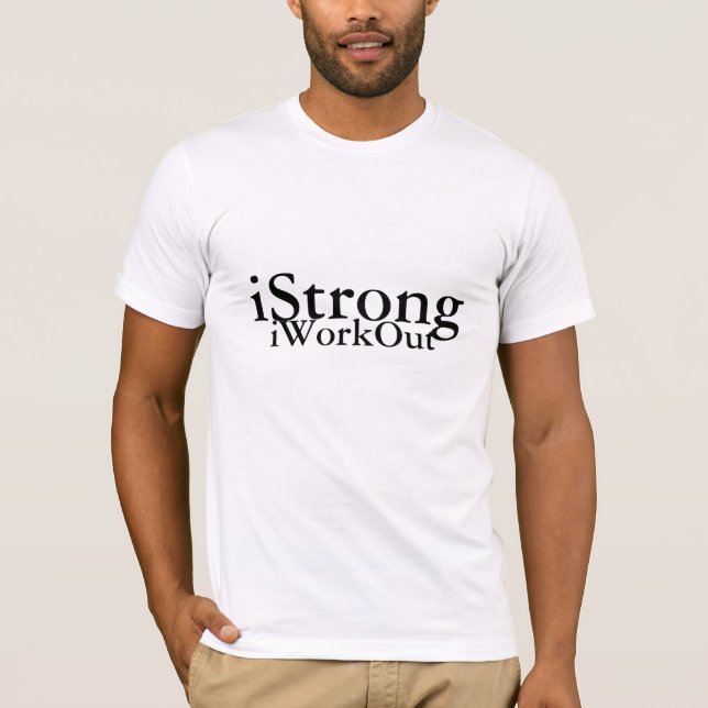 Camiseta iStrong, iWorkOut (Frente)