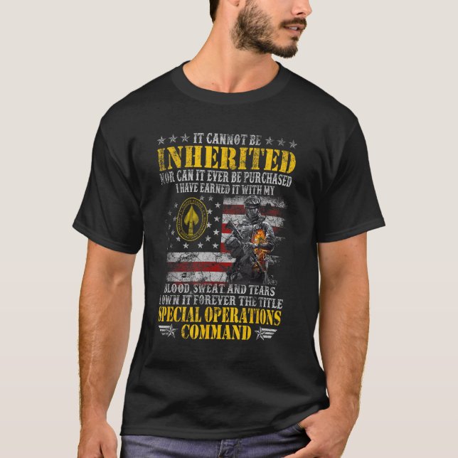 Camiseta It Cannot Be Inherited Special Operations Command  (Frente)