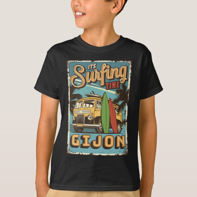Camiseta  It is surf time in Gijon (Frente)