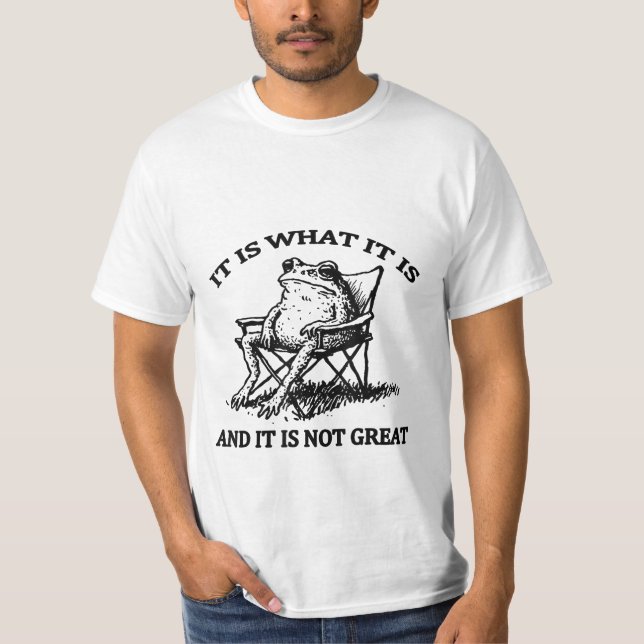 Camiseta It Is What It Is And It Is Not Great Sarcastic  (Frente)