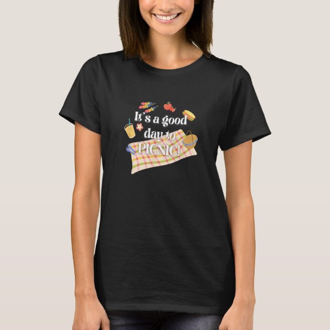 Camiseta It s a Good Day To Picnic Family Friends Summer Ti (Frente)