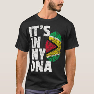 Camiseta IT_S EM MEU DNA Orgulho da Bandeira da Guiana