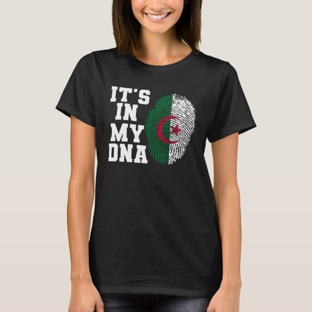 Camiseta It s In My DNA Algeria flag USA flag Algerian with (Frente)