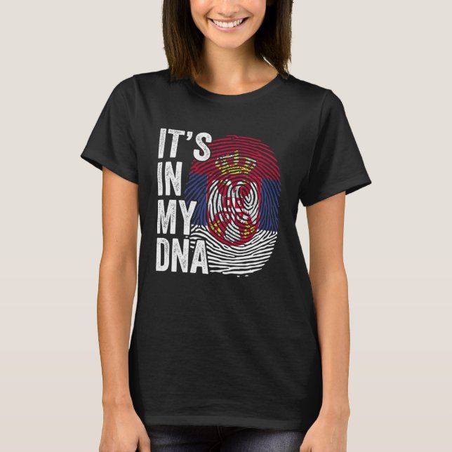 Camiseta It s In My DNA Cool Srbija Fingerprint Serbia Serb (Frente)