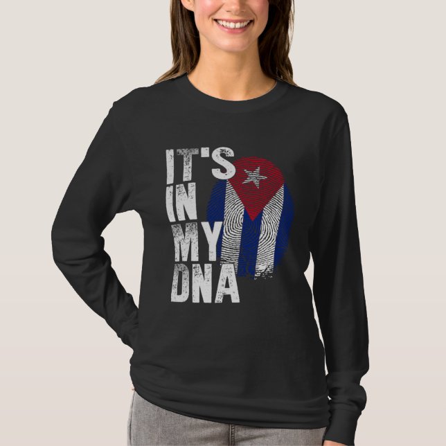 Camiseta IT S IN MY DNA Cuba Flag Cuban Pride Mens Womens (Frente)
