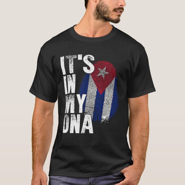 Camiseta IT S IN MY DNA Cuba Flag Cuban Pride Mens Womens (Frente)