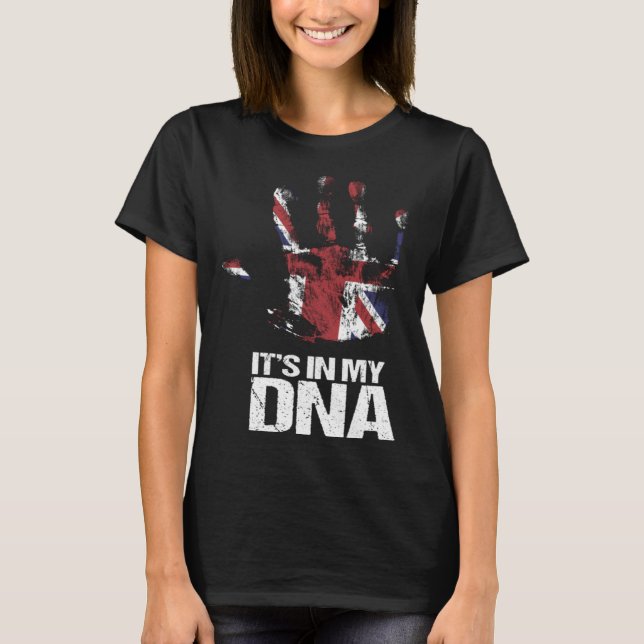 Camiseta It s In My DNA Hand United Kingdom Country London  (Frente)