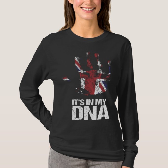 Camiseta It s In My DNA Hand United Kingdom Country London  (Frente)