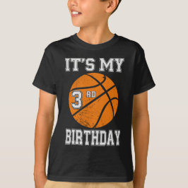 Camiseta It’s My 3rd Birthday Basketball Design