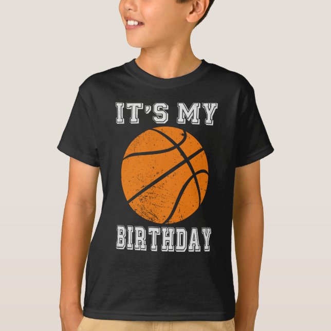 Camiseta It’s My Birthday Basketball Design (Frente)