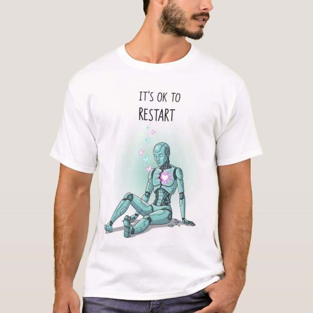Camiseta It’s OK to Restart Cyber Aesthetic Men tshirt (Frente)