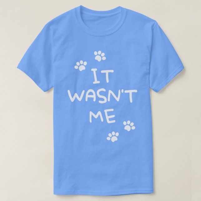 Camiseta It wasnt me cute cat  (Frente do Design)