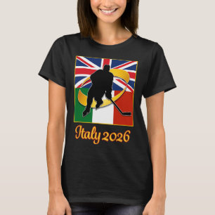 Camiseta Itália 2026 Hóquei no Gelo Reino Unido Bandeira da