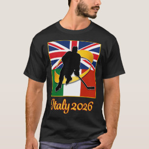 Camiseta Itália 2026 Hóquei no Gelo Reino Unido Bandeira It