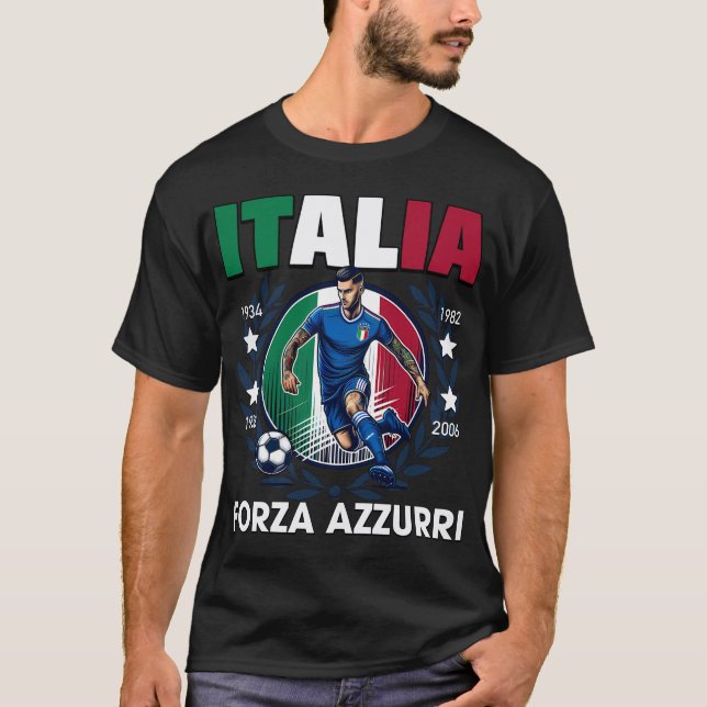 Camiseta Italia 4 Star Campioni del Mondo (Frente)