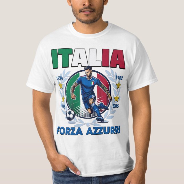 Camiseta Italia 4 Star Campioni del Mondo (Frente)