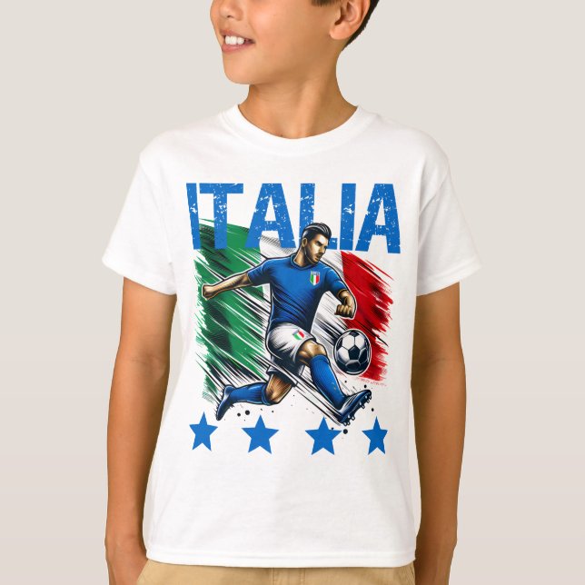 Camiseta Italia 4 Star Soccer (Frente)
