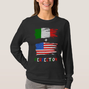 Camiseta Itália América Itália Perfeição de Bandeira Americ