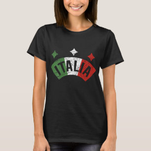 Camiseta Itália Bandeira italiana Afetou a família italiana