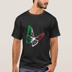 Camiseta Itália Bandeira Italiana Borboleta Raízes Italiana