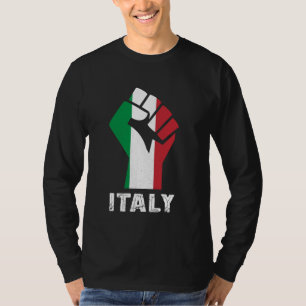 Camiseta Itália Bandeira Italiana Raízes Italianas Punho It