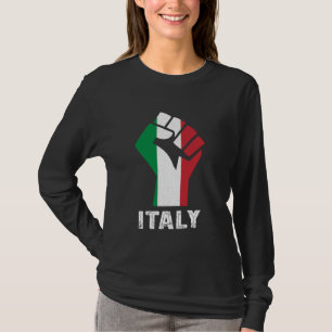 Camiseta Itália Bandeira Italiana Raízes Italianas Punho It