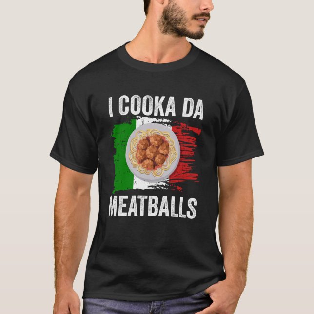 Camiseta Itália Bandeira Raízes Italianas Foodie I Cooka Da (Frente)