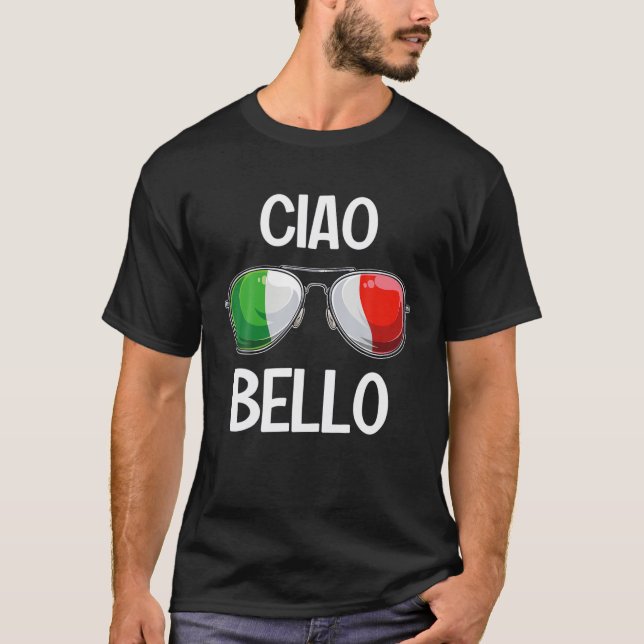 Camiseta Itália Belny Itália Slang Italia Pun Buongiorno Be (Frente)
