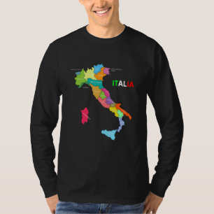 Camiseta Itália Boots Country Map Itália Mappa Stilvali