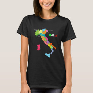Camiseta Itália Boots Country Map Itália Mappa Stilvali