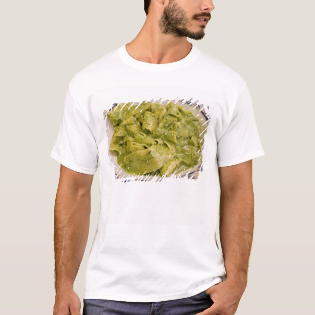 Camiseta Itália, Camogli. Placa de massas com pesto (Frente)