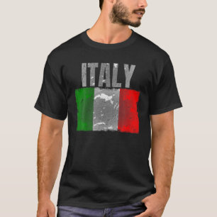 Camiseta Itália com Pavilhão de Distância Gráfico para 