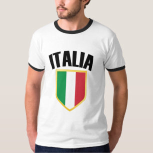 Camiseta Italia Crest Itália Flag