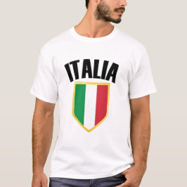 Camiseta Italia Crest Itália Flag