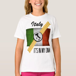 Camiseta Italia está em minha bandeira italiana Rotini da