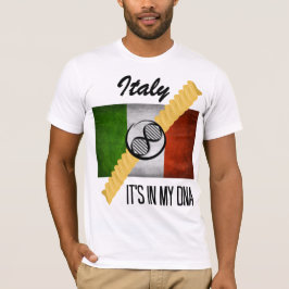 Camiseta Itália Está no meu DNA Molécula Bandeira Italiana 